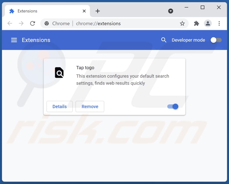 Eliminar las extensiones de Google Chrome relacionadas con togosearching.com