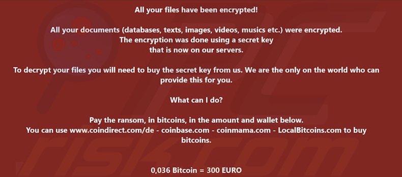 Fondo de pantalla del ransomware Yashma