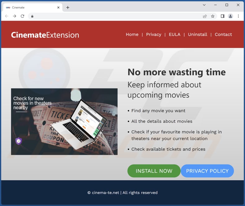 cinemate adware sitio oficial