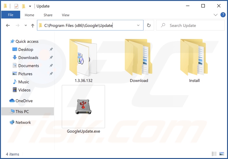 Segunda carpeta de instalación del malware DiskFresh