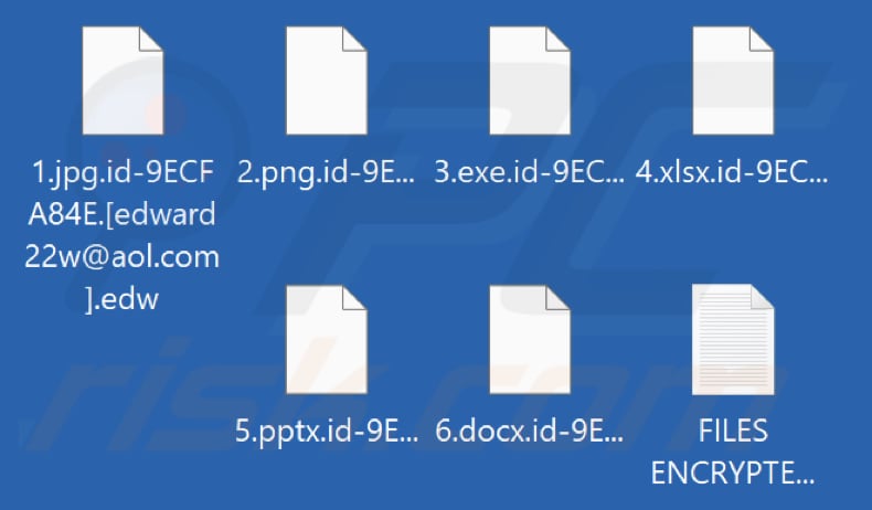 Archivos cifrados por el ransomware Edw (extensión .edw)