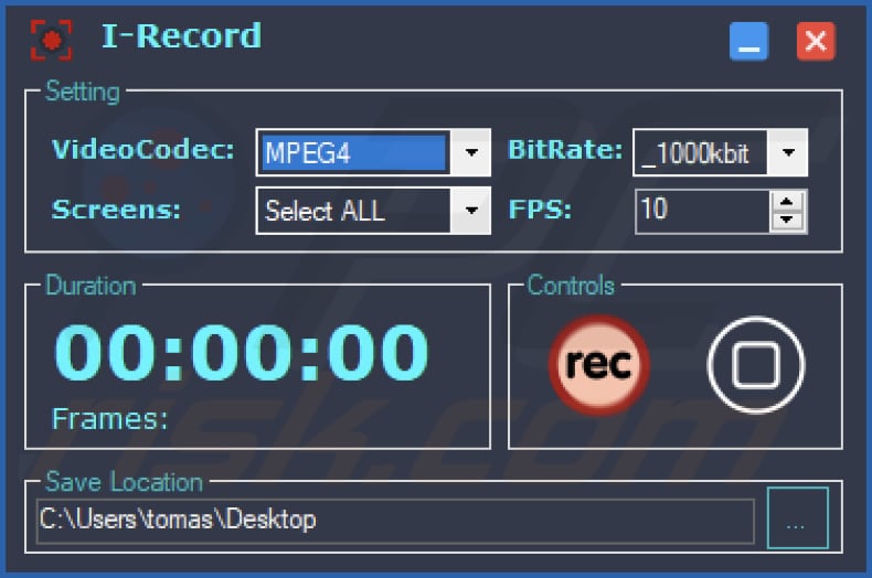 Aplicación no deseada I-Record