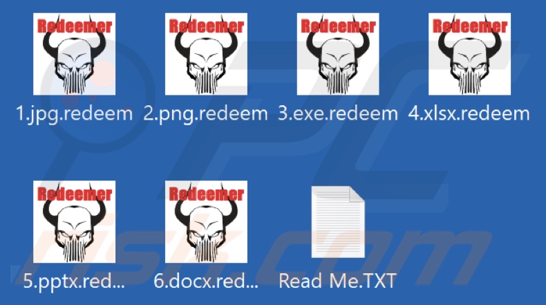 Archivos cifrados por el ransomware Redeemer 2.0 (extensión .redeem)