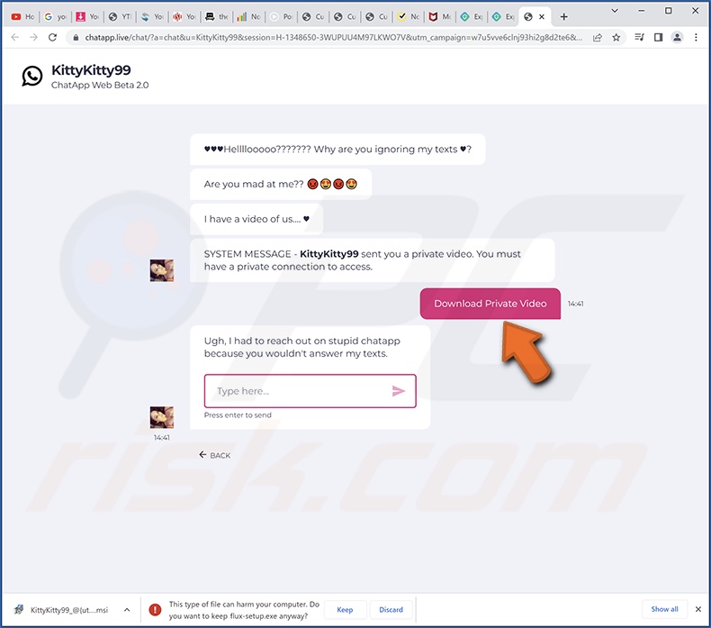 Sitio web engañoso utilizado para promover el secuestrador del navegador Extension Settings