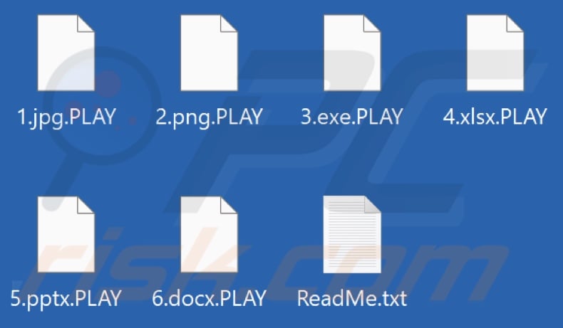 Archivos cifrados por el ransomware PLAY (extensión .PLAY)