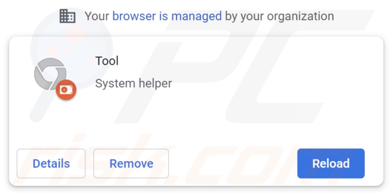 Extensión de navegador tipo adware Tool