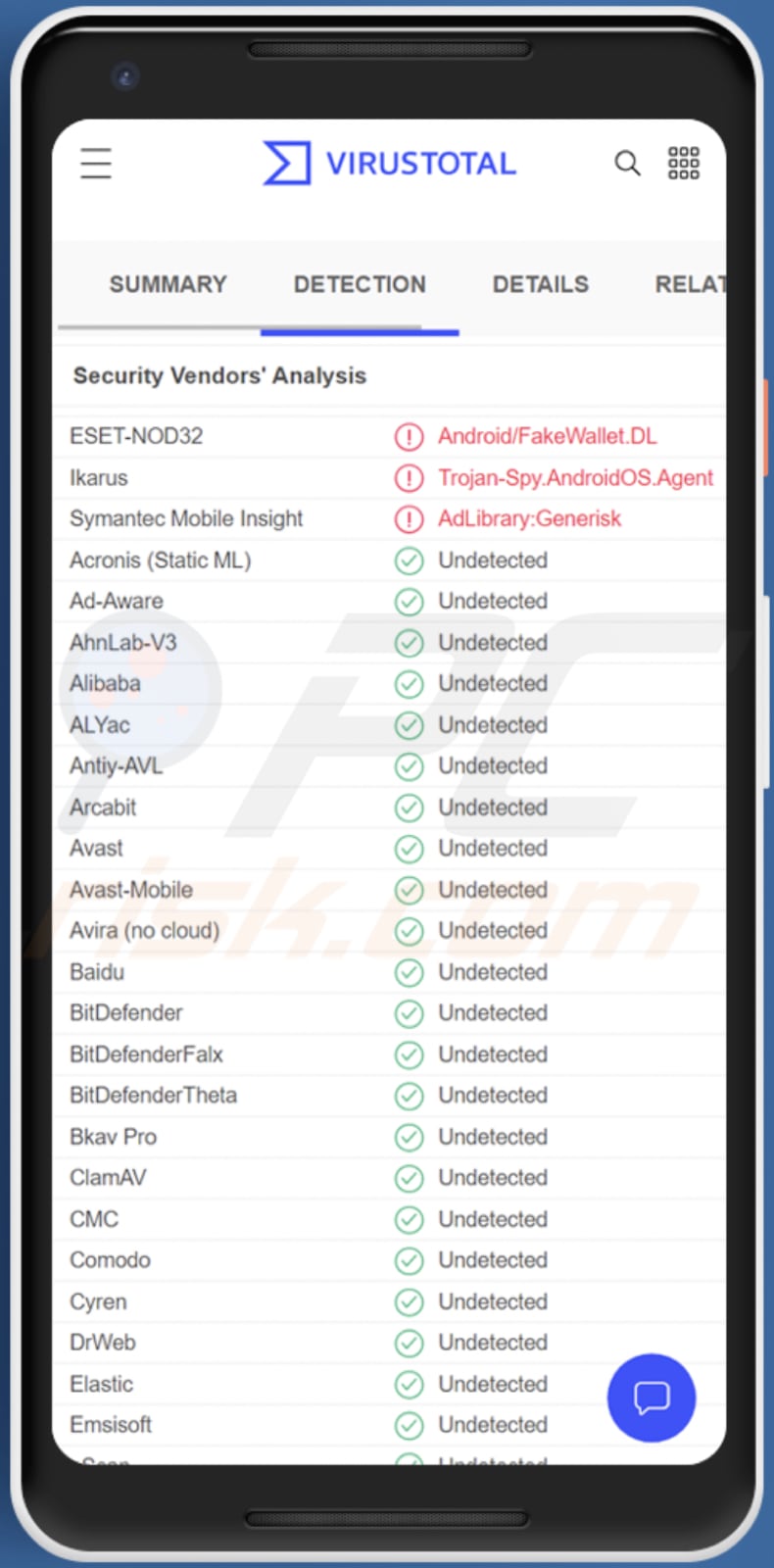 Fake Trust Wallet app 