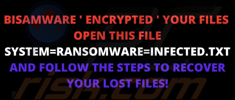 Fondo de pantalla del ransomware BISAMWARE