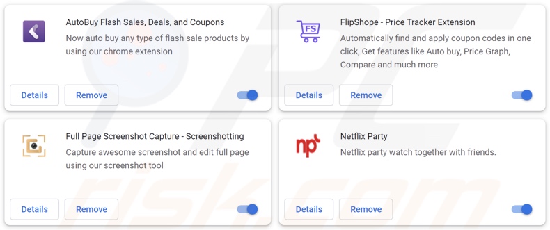 Cookie stuffing browser extension ejemplos