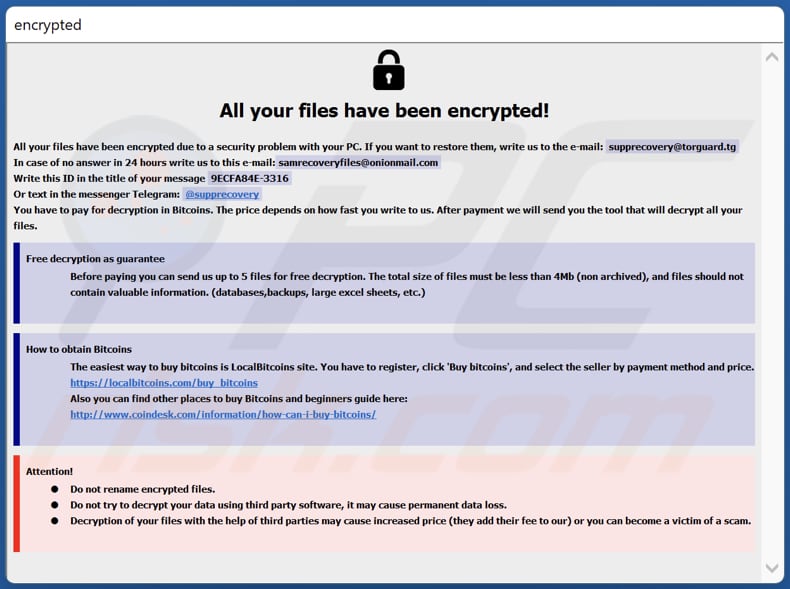 Archivo HTA del ransomware Duck (info.hta)