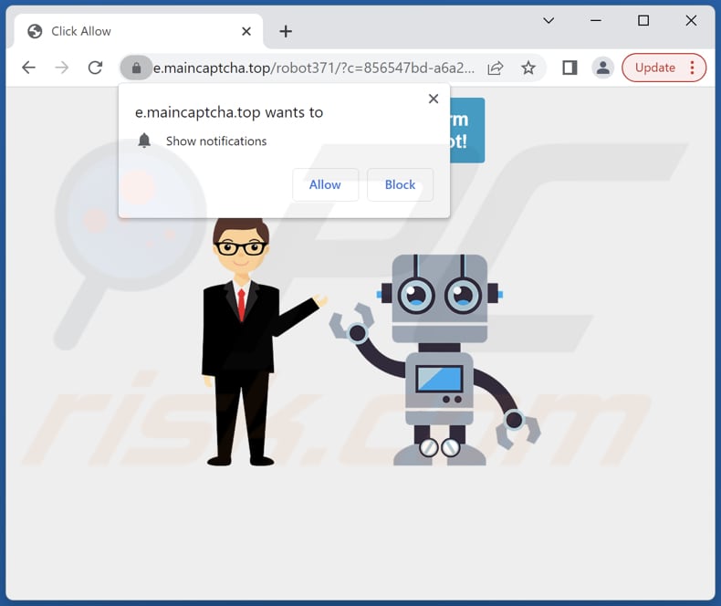 Otra variante de la página maincaptcha[.]top: