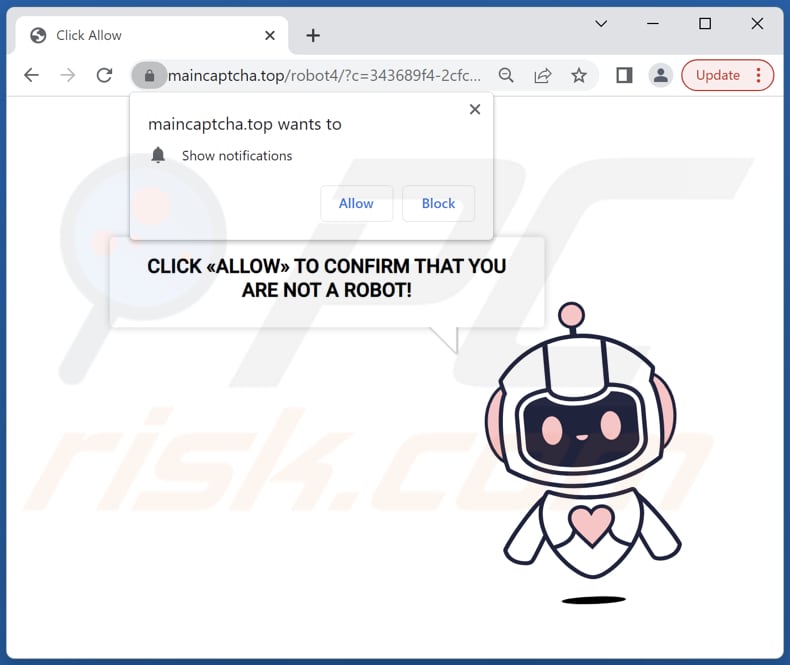 Anuncios de maincaptcha[.]top