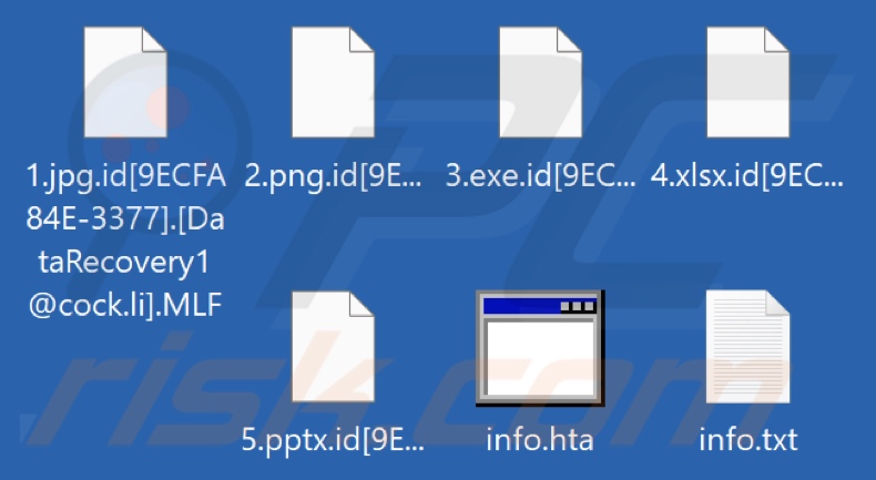 Archivos encriptados por el ransomware MLF (extensión .MLF)