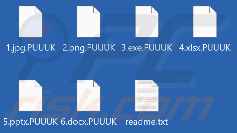 Archivos encriptados por el ransomware MONTI (extensión formada por cinco caracteres aleatorios)