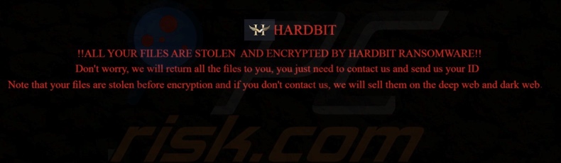 Fondo de pantalla del ransomware HARDBIT