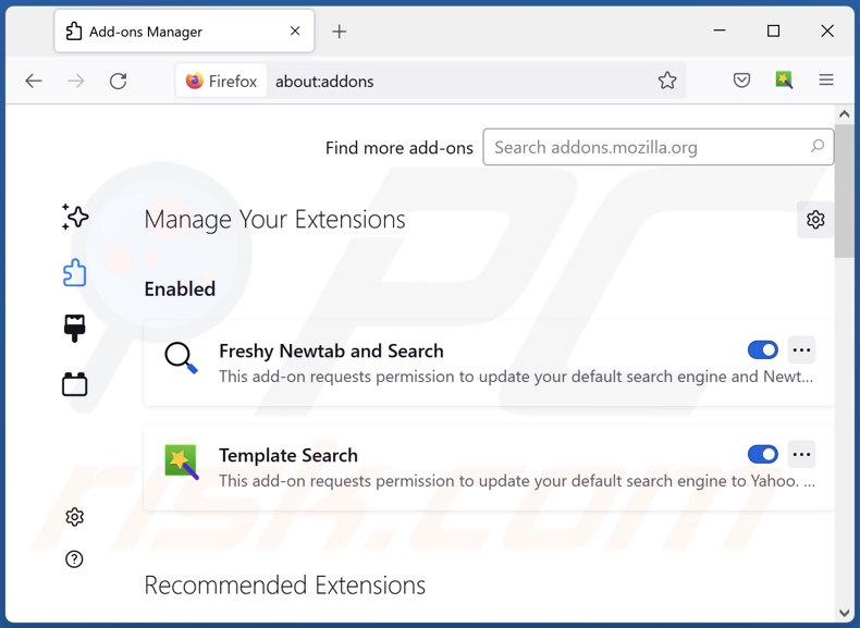 Eliminar las extensiones de Mozilla Firefox relacionadas con searchpoweronline.com