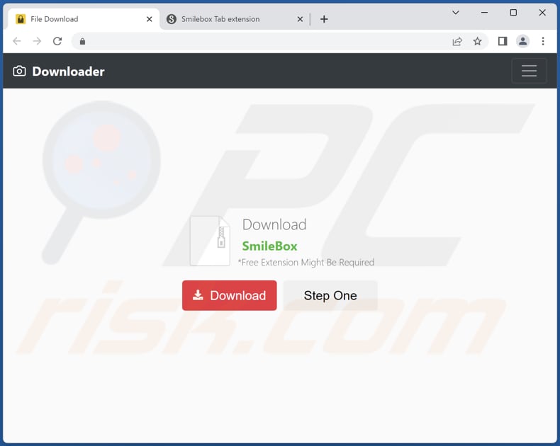 secuestrador del navegador smilebox tab página engañosa