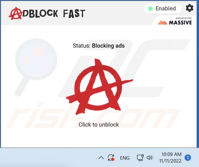 El adware Adblock Fast