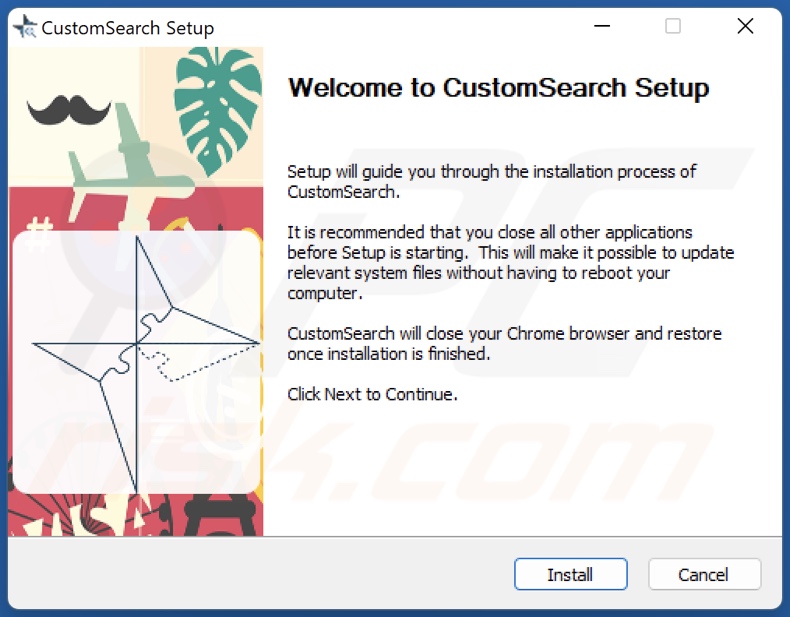 Instalación del secuestrador del navegador CustomSearch