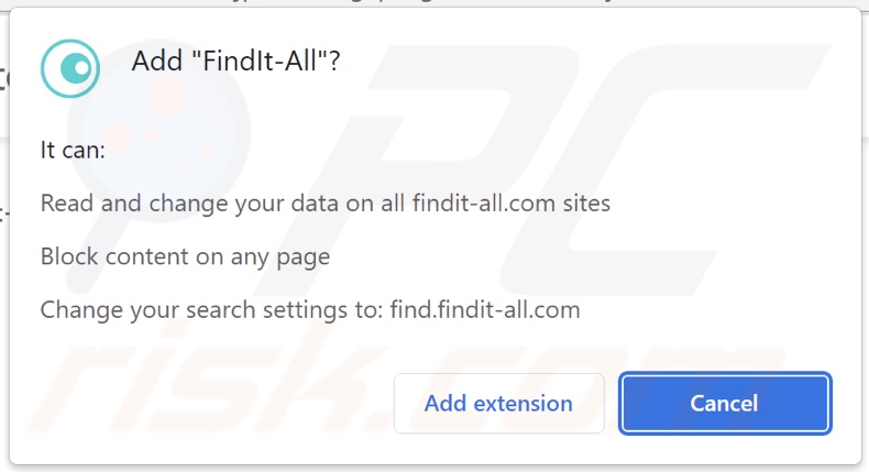 El secuestrador del navegador FindIt-All pide permisos
