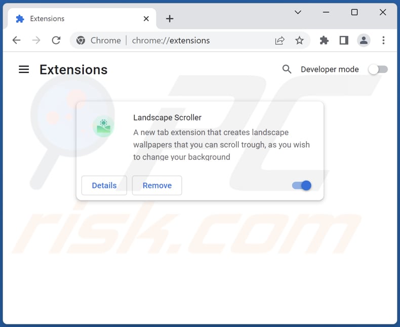 Cómo eliminar las extensiones de Google Chrome relacionadas con search.landscapescroller.net