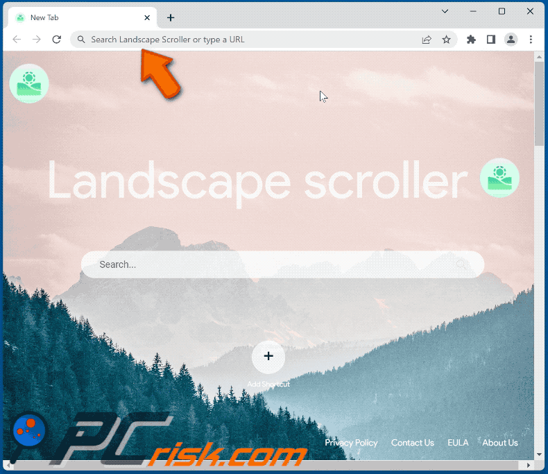 landscape scroller secuestrador del navegador search.landscapescroller.net muestra resultados de google