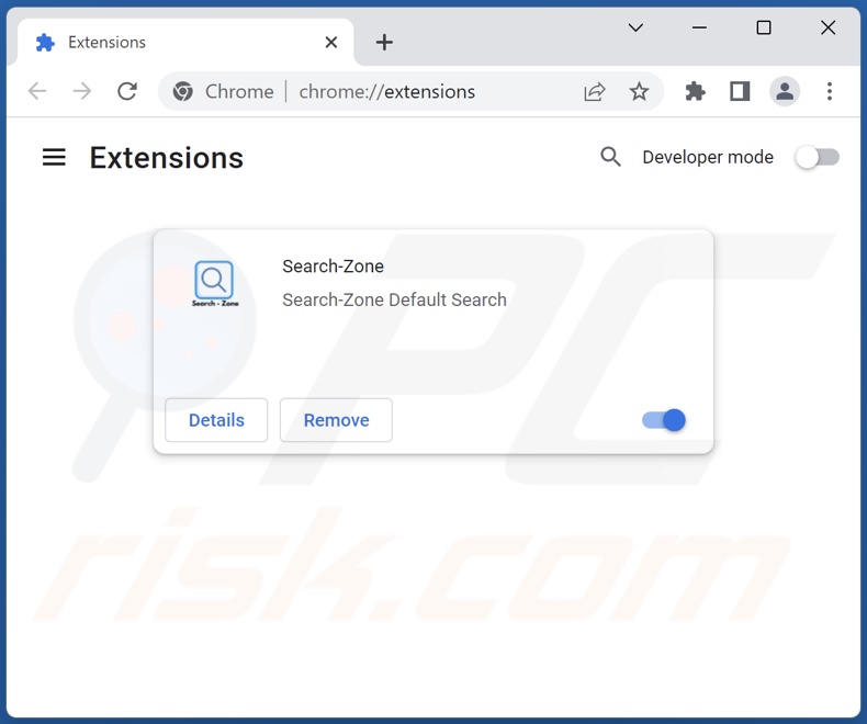 Cómo eliminar las extensiones de Google Chrome relacionadas con searchzone.xyz
