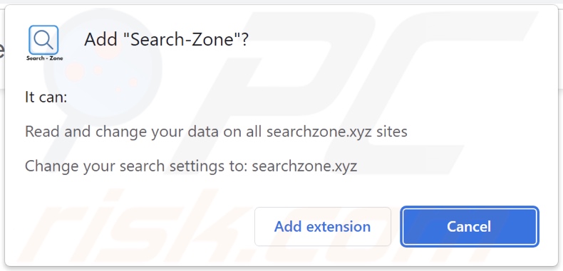 El secuestrador del navegador Search-Zone pide permisos