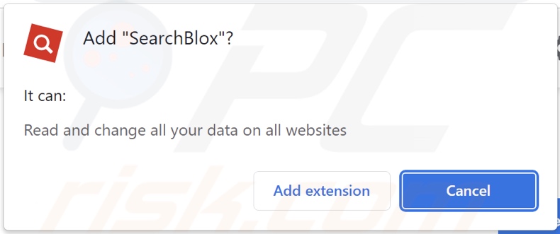 Variante de SearchBlox solicitando varios permisos
