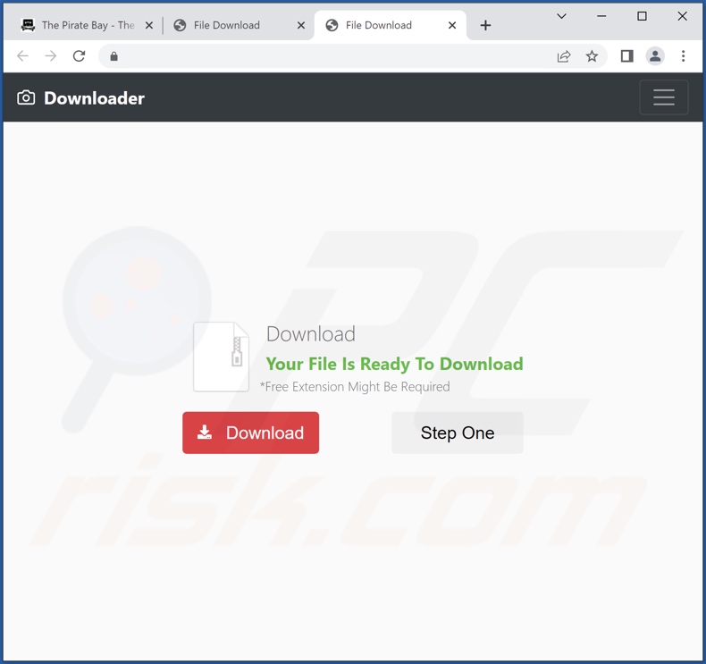 Sitio web engañoso que promociona el adware Audio Finder