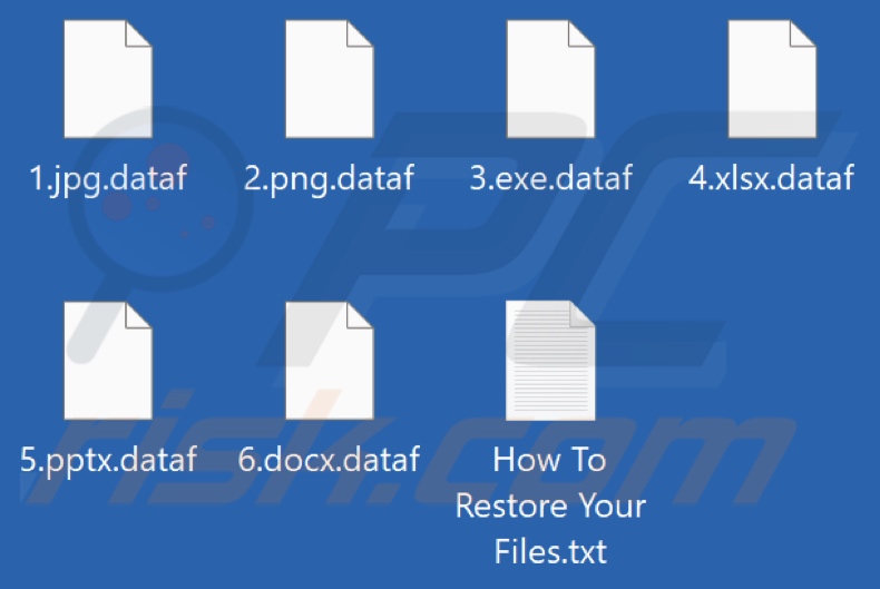 Archivos encriptados por el ransomware DATAF LOCKER (extensión .dataf)