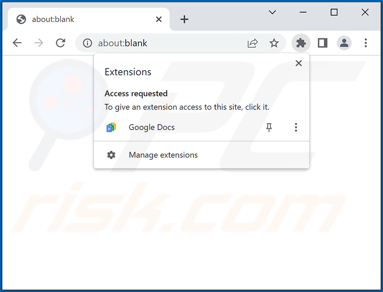 Extensión falsa de Google Docs que promociona goodsearchez.com