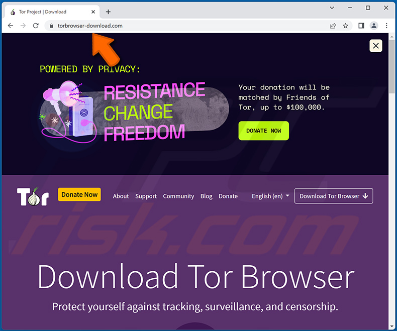 Sitio web de descarga de Tor falso que propaga Titan Stealer