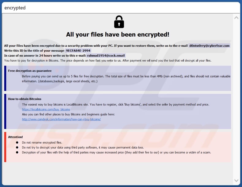 Archivo HTA del ransomware Worry (info.hta)