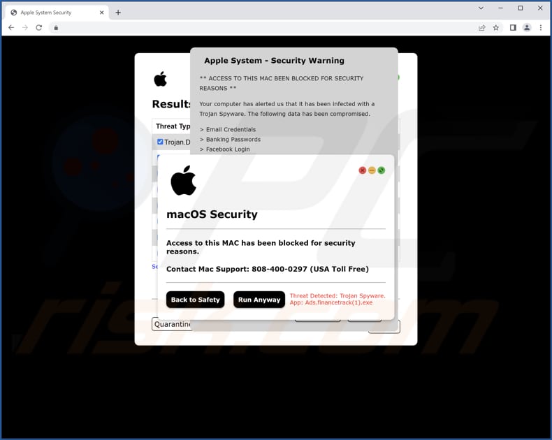 Estafa Access To This MAC Has Been Blocked