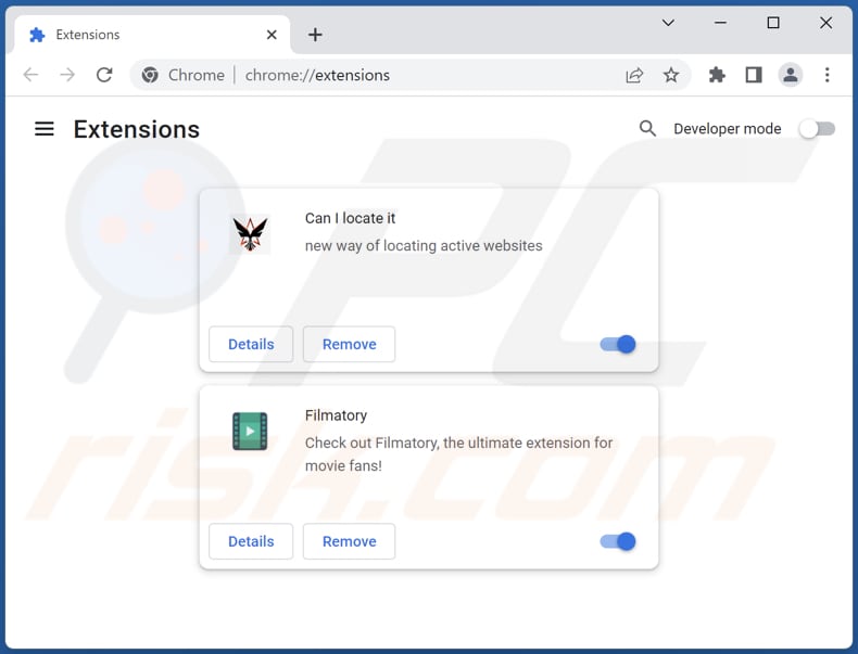 Cómo eliminar el adware Duplicatefinder de Google Chrome paso 2