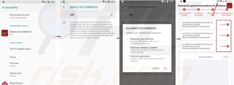 Gigabud RAT abusa del servicio de accesibilidad para iniciar la función de grabación de pantalla