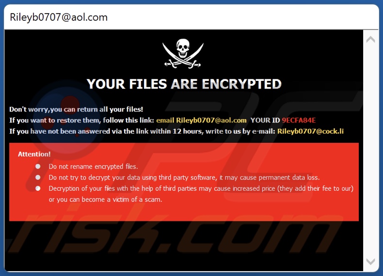 Nlb ransomware nota de rescate (pop-up)