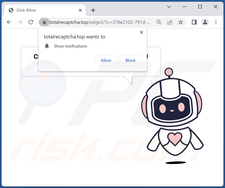 redireccionamientos emergentes de totalrecaptcha[.]top