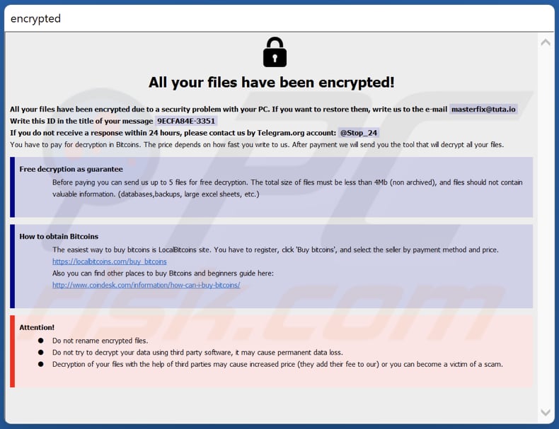 Archivo HTA del ransomware Unknown (info.hta)