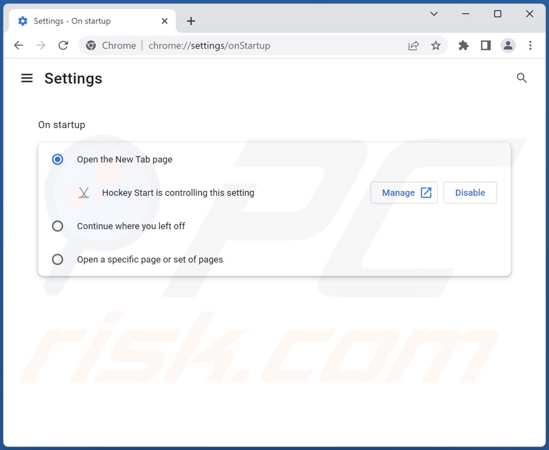 Eliminar search.nstart.online de la página de inicio de Google Chrome
