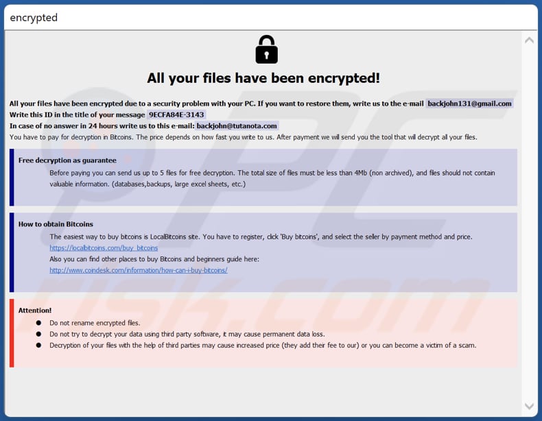 Archivo HTA del ransomware BACKJOHN (info.hta)