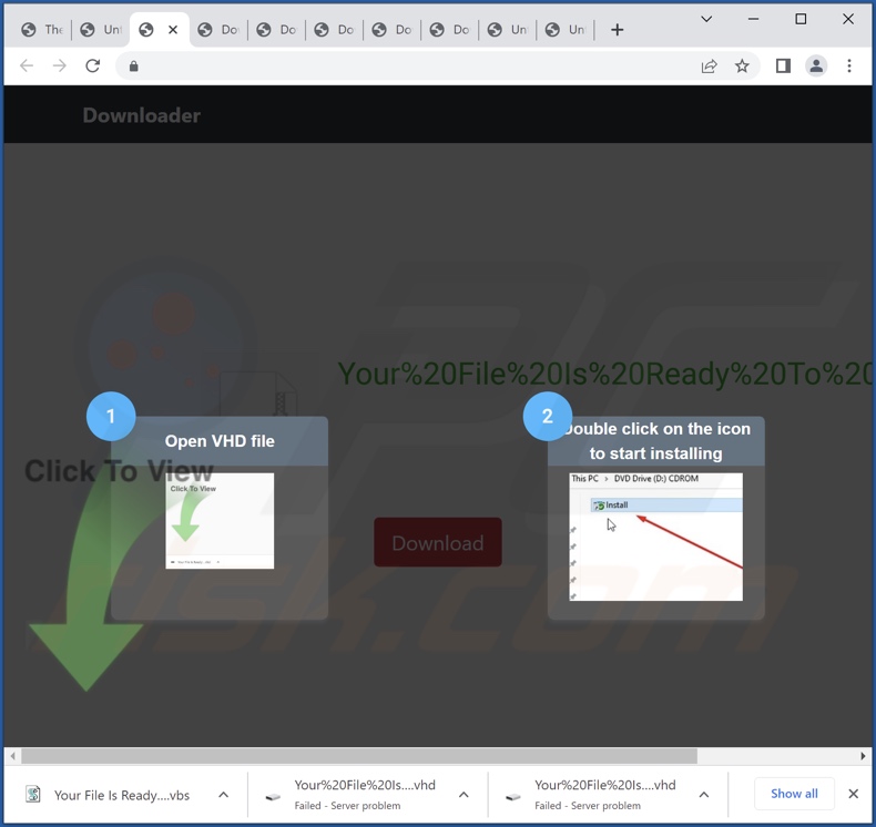 Sitio web utilizado para promocionar el secuestrador del navegador Bottle