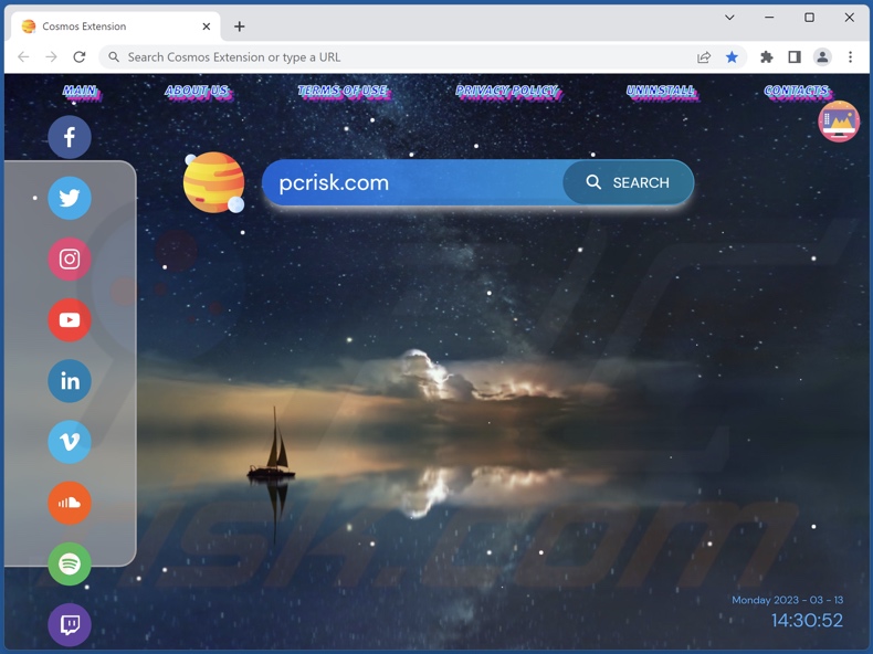 Cosmos Extension secuestrador del navegador