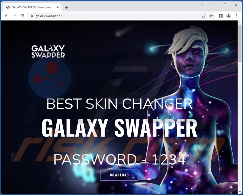 El malware DotRunpeX difundiendo el falso sitio web de descargas Galaxy Swapper