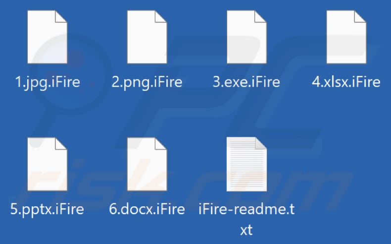 Archivos cifrados por el ransomware IceFire (extensión .iFire)