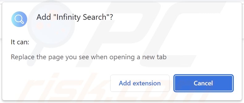 El secuestrador del navegador Infinity Search pide permisos