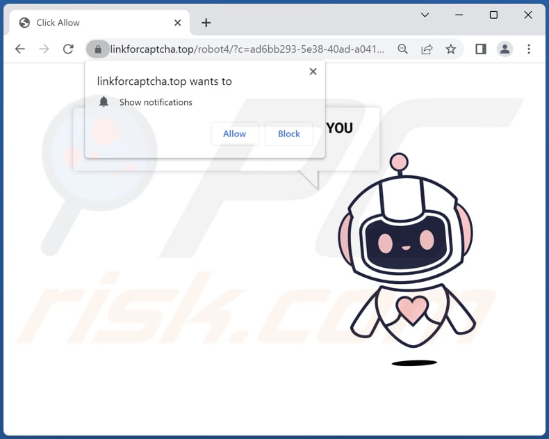 Anuncios de linkforcaptcha[.]top