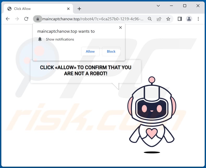 Anuncios de maincaptchanow[.]top