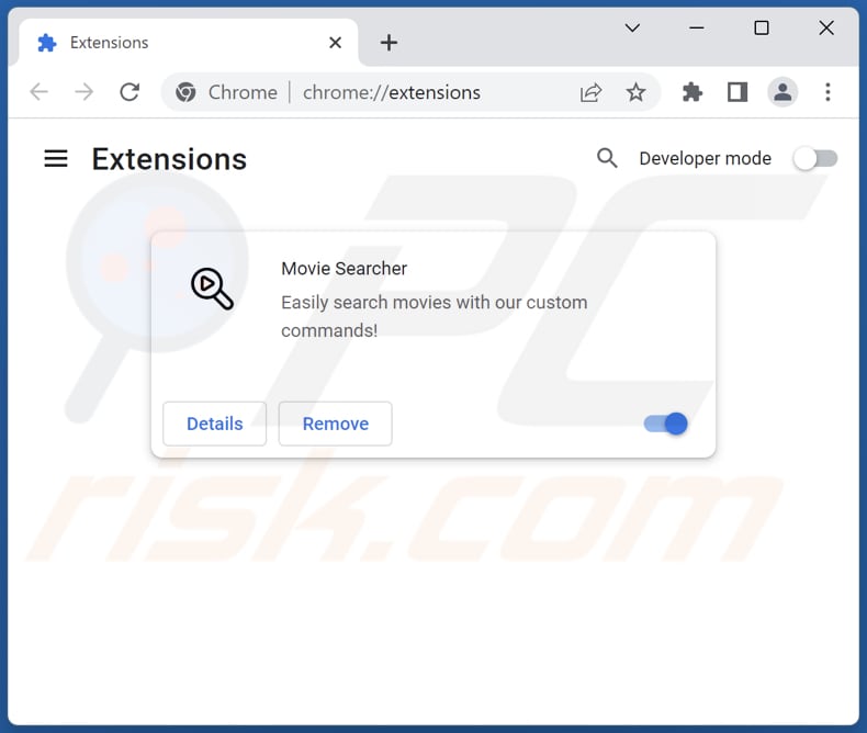 Cómo eliminar las extensiones de Google Chrome relacionadas con search-movie.com